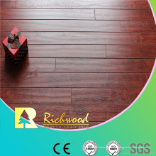 Plancher stratifié imperméable de stratifié de Hickory de relief de 12.3mm AC4 commercial